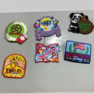 Girl Scout Fun Patches lot - Set of 6 NEW